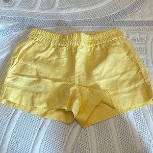 J.Crew yellow stretch waistband shorts size 00